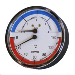 Teplomer s tlakomerom 120°c / 4 bar