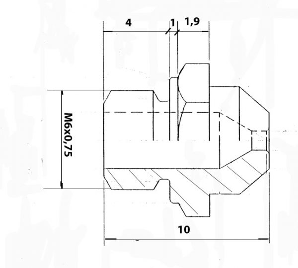 Tryska d 0,50 M6x0,75