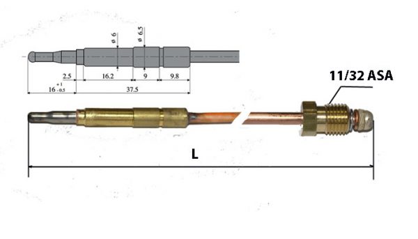 Termoelektrický článok A1 - 850 - 11 / 32 ASA