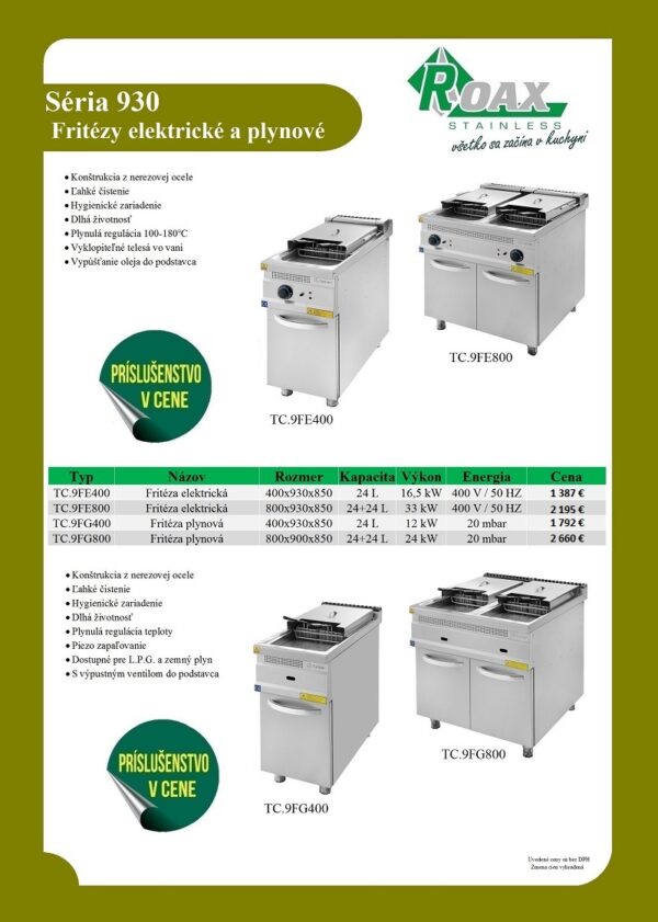 Fritézy elektrické,plynové