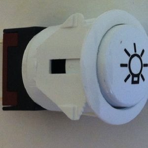 Tlačidlový prepínač sa symbolom žiarovky