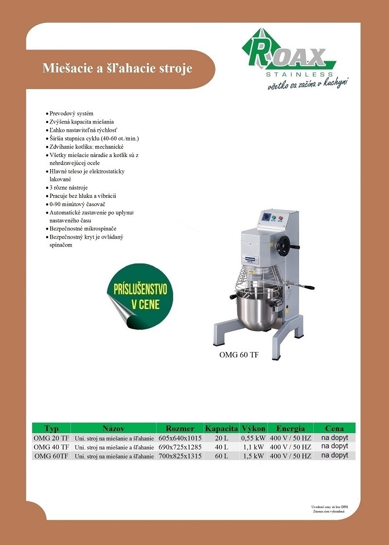 Miešacie a šlahacie stroje