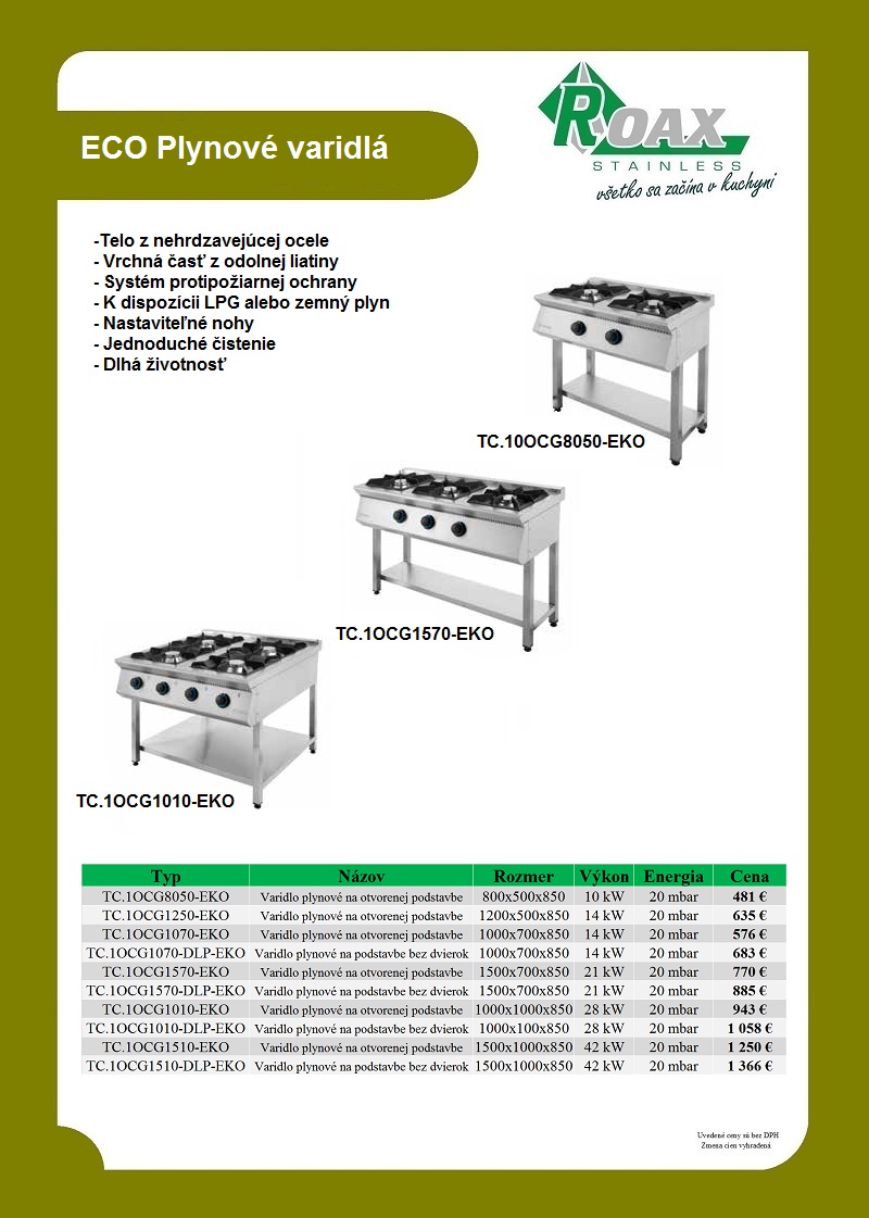 EKO Plynové varidlá