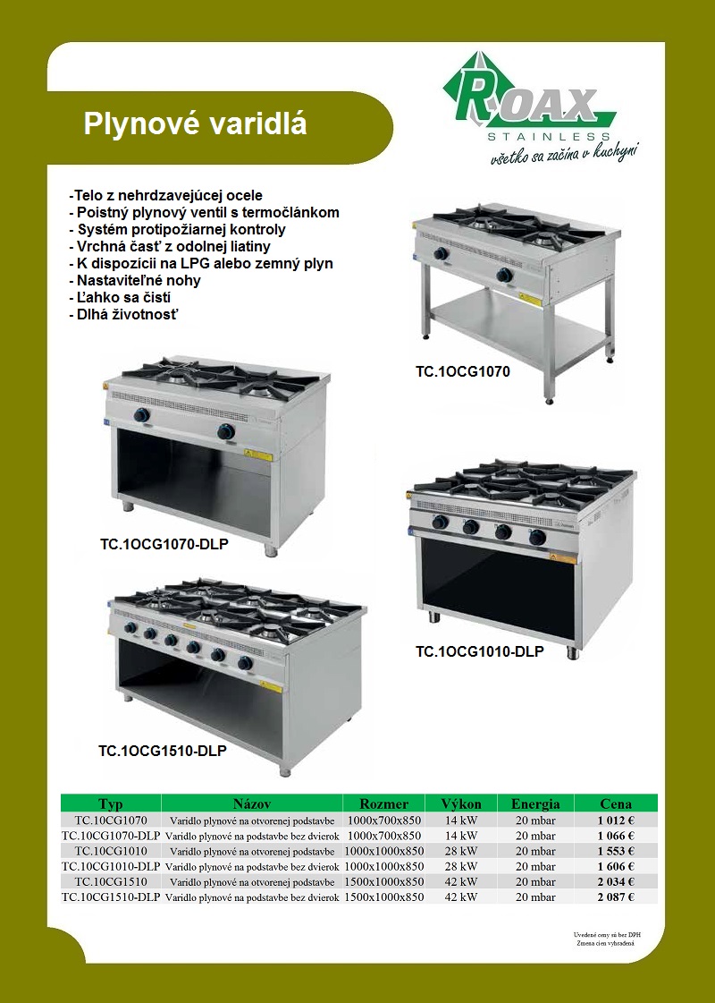 Plynové varidlá Atyp